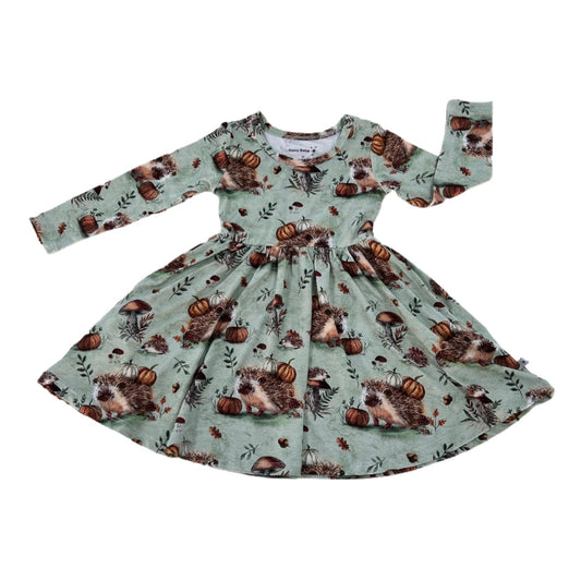 Hedgehog Halloween Twirl Dress with Pockets